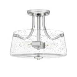Quoizel Hollister 2 Light Semi-flush Mount Light In Polished Nickel