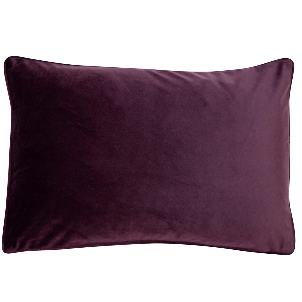 Malini Luxe Rectangle Cushion Aubergine 1 Malini Luxe Rectangle Cushion Aubergine