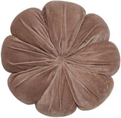 Malini Round Fleur Cushion In Mink