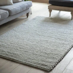Garden Trading Badbury Rug In Stone 150 X 240cm - Wool & Polyester