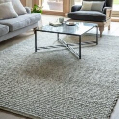 Garden Trading Badbury Wool & Polyester Rug In Stone