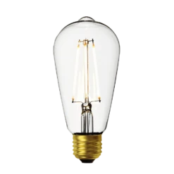 Industville Vintage LED Edison Bulb Old Filament Lamp - 7W E27 Pear ST64 - Clear