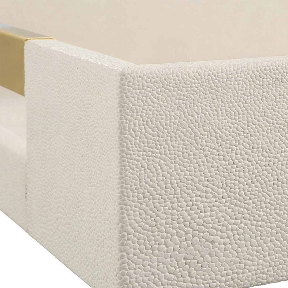 Uttermost Wessex White Shagreen Tray 6 Uttermost Wessex White Shagreen Tray - Image 6