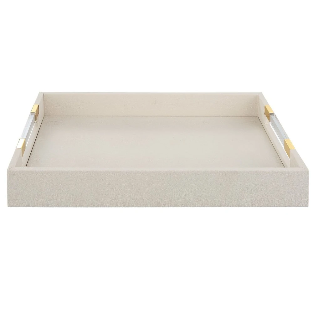 Uttermost Wessex White Shagreen Tray 1 Uttermost Wessex White Shagreen Tray