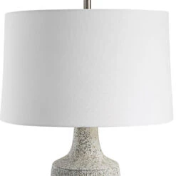 Uttermost Scouts White Table Lamp -Best Home Decor Store lmp 14109 30104 a2 shade light off