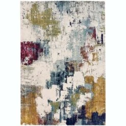 Asiatic Carpets Nova Machine Woven Rug Abstract Mustard Multi - 200 X 290cm