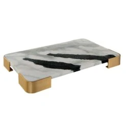Uttermost Black Label Elevated Tray/Plateau - Panda Marble Medium -Best Home Decor Store r18025 5