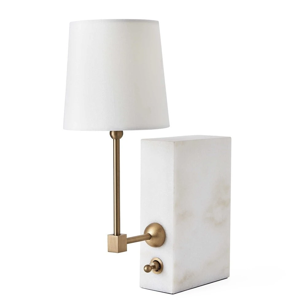 Uttermost Black Label On A Shelf Mini Lamp - White Marble/Brass 1 Uttermost Black Label On A Shelf Mini Lamp - White Marble/Brass