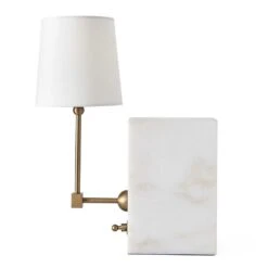 Uttermost Black Label On A Shelf Mini Lamp - White Marble/Brass 8 Uttermost Black Label On A Shelf Mini Lamp - White Marble/Brass -Best Home Decor Store r30132 1 4