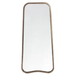 Gallery Interiors Kurva Leaner Mirror In Gold