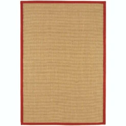 Asiatic Carpets Sisal Machine Woven Rug Linen/Red - 120 X 180cm